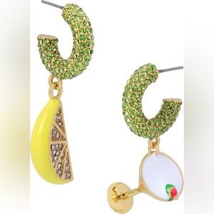 Kurt Geiger Lemon & Martini Mismatched Huggie Earrings